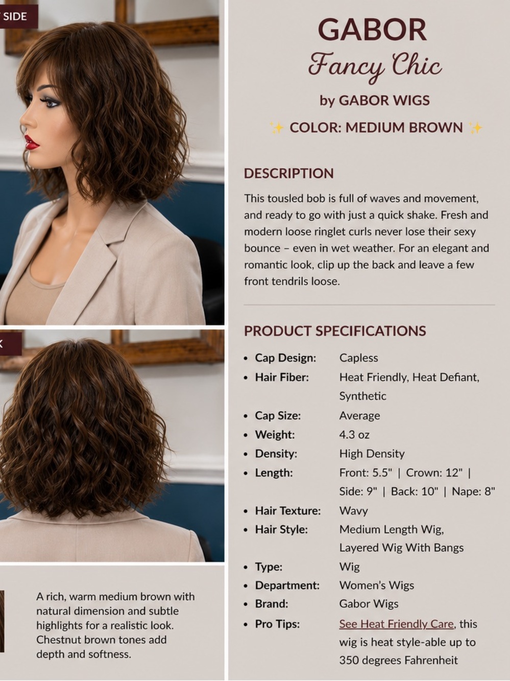 Fancy Chic by Gabor in Medium Brown